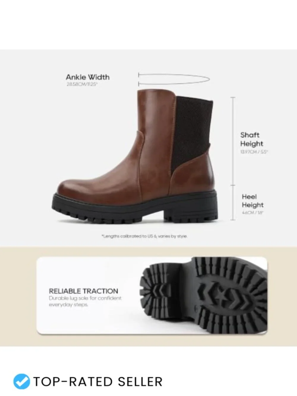 starmerx Women's Chelsea Boots Platform Chunky Heel Ankle Boots Lug Sole Fall